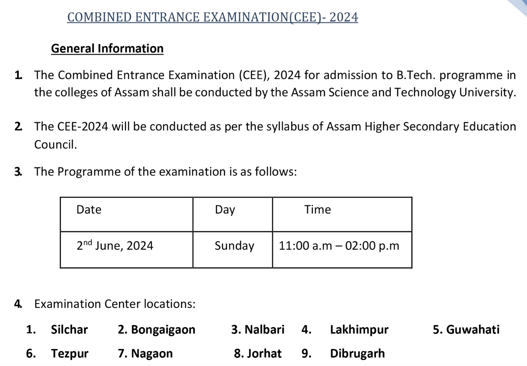 CEE Information